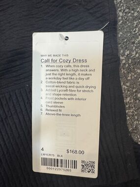 lululemon athletica Call for Cozy Dress - Black